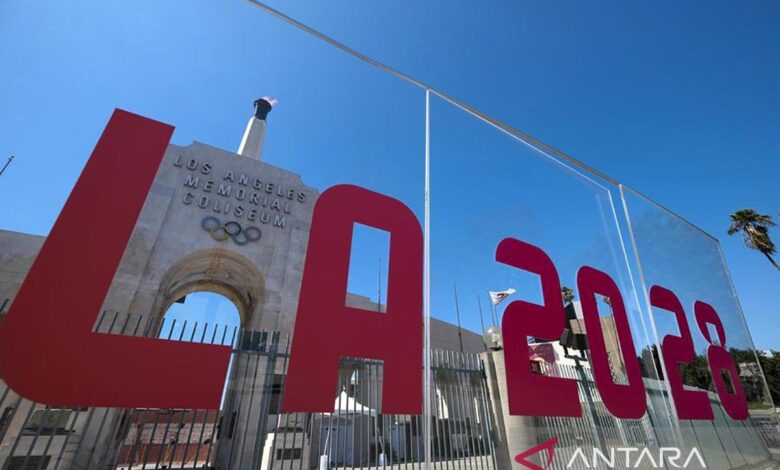 Upacara pengaktifan Olimpiade Los Angeles 2028 diselenggarakan pada dua tempat kejadian